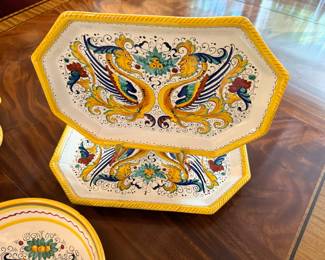 Fima Deruta Italian Hand Painted Serving Plates