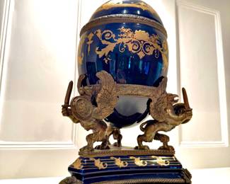 Castillian Cobalt Blue & Gold Faberge Egg