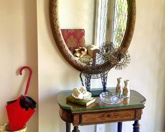 Circa 19th Century Marquetry Napoleon III Console Game Table