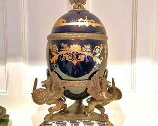 Castillian Cobalt Blue & Gold Faberge Egg