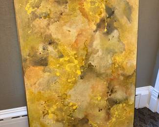 Framed Abstract Acrylic Painting "Mendelssohns "Italian Symphony" by Poo Putsch (Rosamond Dana)