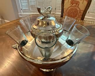 Caviar and Vodka Server Set with Fish Motif