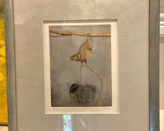 Framed & Matted Mixed Media Art "Inner Strength II" by Eileen Sorg