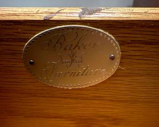 Baker Furniture Mahogany Georgian Style Breakfront Bookcase/Hutch