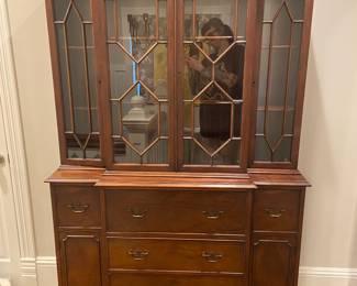 Mahogany Breakfront China Cabinet
