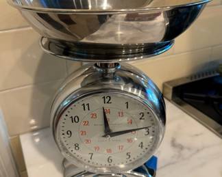 Bengt Ek Stainless Steel Clock & Scale