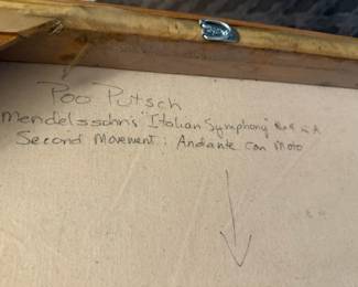 Framed Abstract Acrylic Painting "Mendelssohns "Italian Symphony" by Poo Putsch (Rosamond Dana)