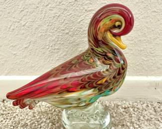 La Tour D'Argent Murano Glass Duck Figurine