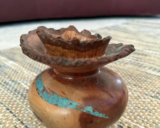 Choke Cherry Wood Vase – Signed J. Wujsik
