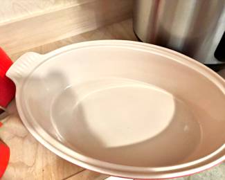 Le Creuset Red Stoneware Casserole Dish