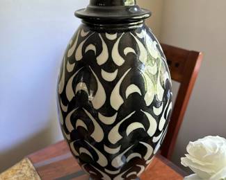Brian Moore Ceramics Black & White Swirl Jar