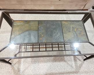 glass and tile coffee table