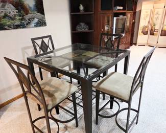 glass high top table