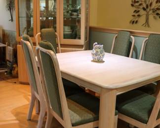 Table/Chairs with leaves and pads-$950.00 China Cabinet $750.00. Will provide measurements soon,