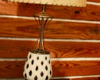 Mid Century Modern Lamp works note: the Shade 