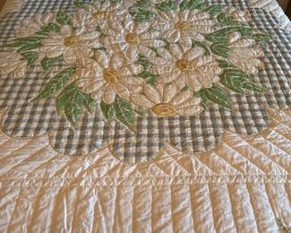 cross stitch quilt, queen size