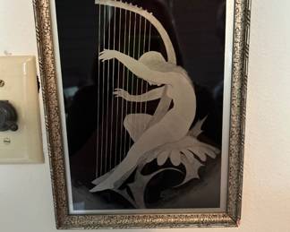 art deco harp fairy