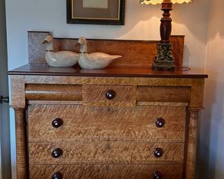 antique Bird's Eye Maple dresser