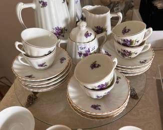 Purple tea set