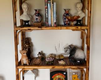 rattan shelving unit