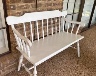 PAINTED WOOD BENCH