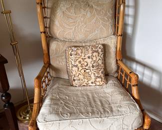 rattan chair with cushion