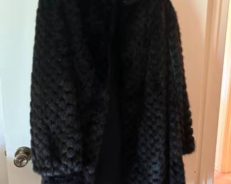 checkered mink jacket