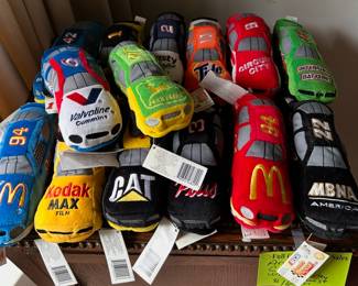 plush NASCAR cars