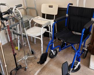 WHEELCHAIRS, WALKERS, CANES, SHOWER CHAIRS, MORE