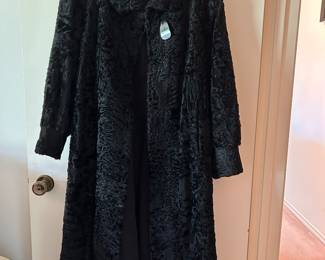Persian curly lamb full length coat , RARE
