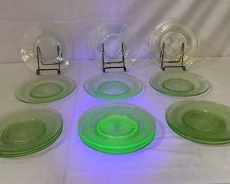 Uranium Glass Salad Plates