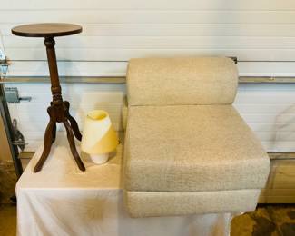 Sofa Chair, Lamp, Stand