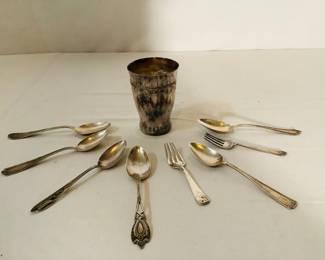 Sterling Silver Flatware & Cup