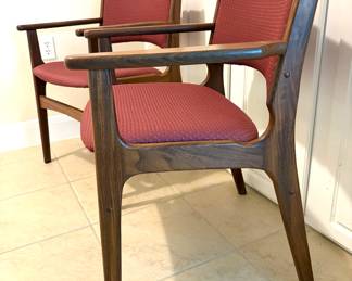 Pair of teak side chairs-Denmark