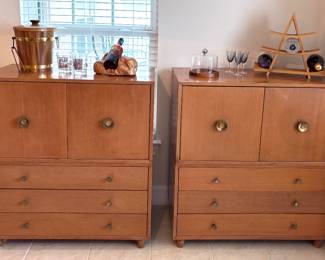 Pair of mahogany Mengel Module storage units/dressers