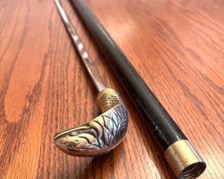 Brass cobra head sword cane
