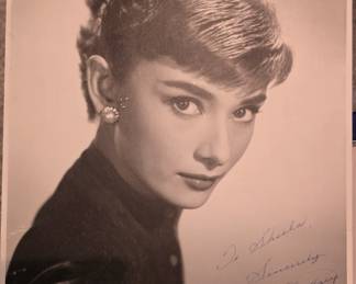 Signed gelatin silver print photo - Audrey Hepburn
