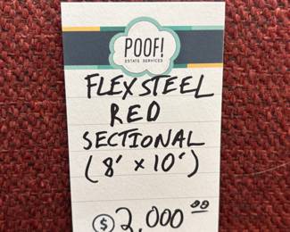 Flexsteel Red Sectional