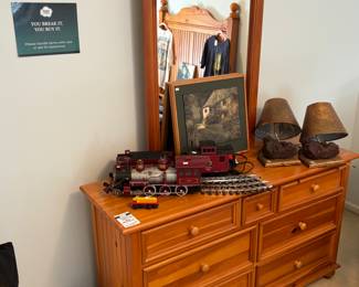 Stanley Dresser and Mirror, Model Trains