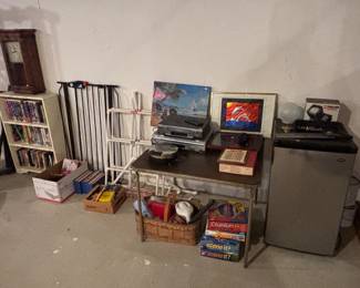 Table, Board Games, Bookshelf 