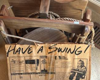 Vintage Wooden Swing 