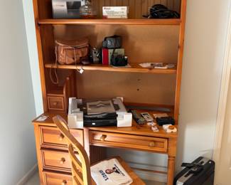 Wooden Desk, Nintendo 3D, Oil Lamp, Kalimar Auxiliary Lens Set, Cameras, Technics Automatic Turntable System