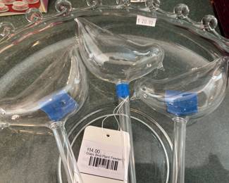 Glass Bird Plant Feeder 