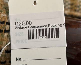 Vintage Gooseneck Rocking Chair