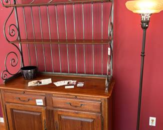 Floor Lamp, Ethan Allen Bakers Rack