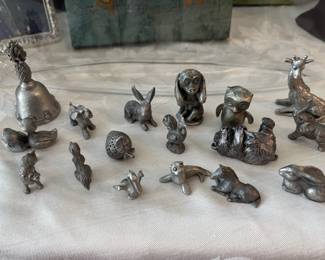 Miniature Pewter Animal Collection