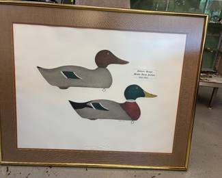 Mallard Decoys, Mason Decoy Factory cir 1915- Artists Artist Proof Aquatint Etching Edition of 250 Plus 25 Artists Proofs.  Signed by artist  Arthur Nevin 7/250 
