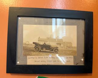 Item #165 Cabinet Card Photograph of First Car to Reach Caffey's Inlet