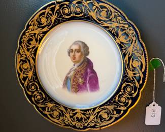 Item #23 Gilt-Edge Tuillerie Porcelain Plate, Great Condition ,Diameter9.75"