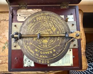 Item #32 1890s Imperial Symphonic Music Box, Good, Aged, Functional, H7" W8.75" D8"